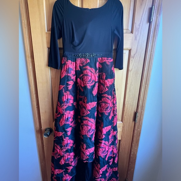 Adrianna Papell - High Low Floral Jacquard - SIZE US 4 - WORN ONCE - Picture 3 of 10